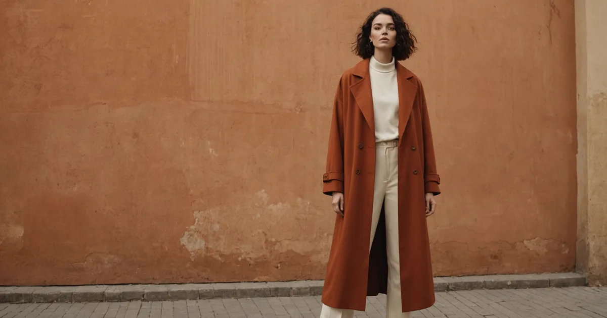 Editorial styling: a single statement artisan coat as the focal piece of a considered outfit