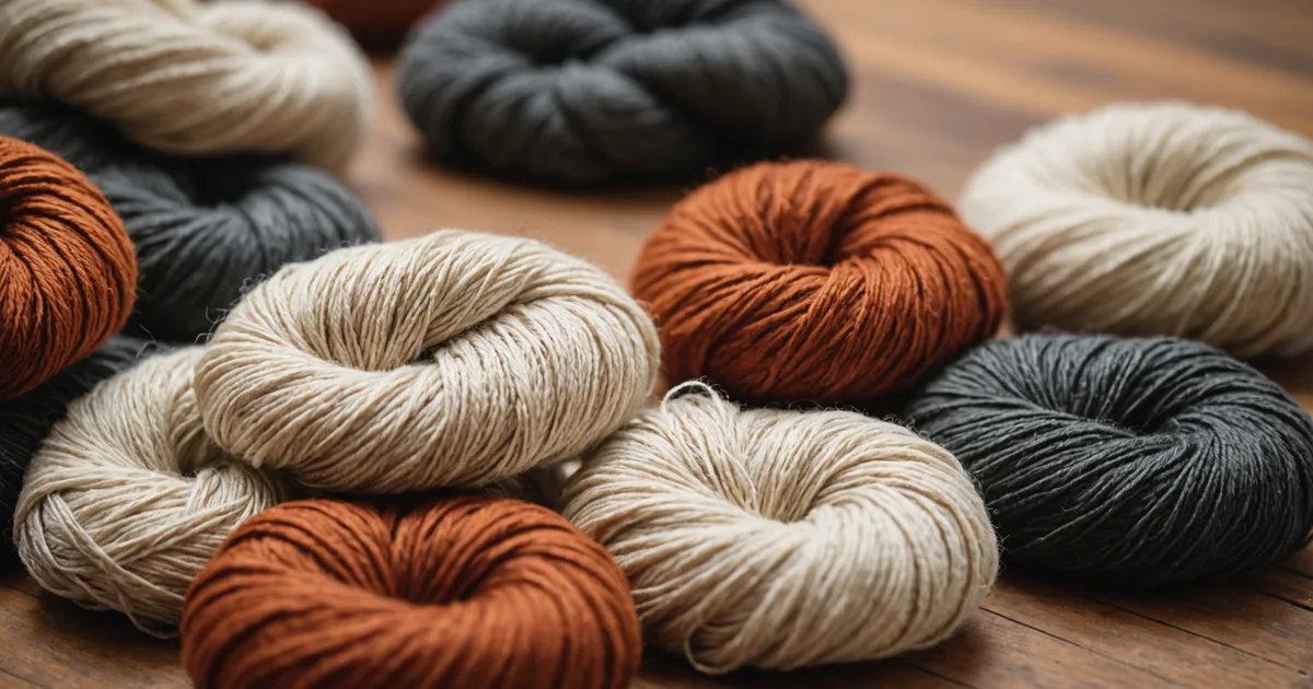 Small-batch textile craft: natural yarn and woven samples in earthy tones