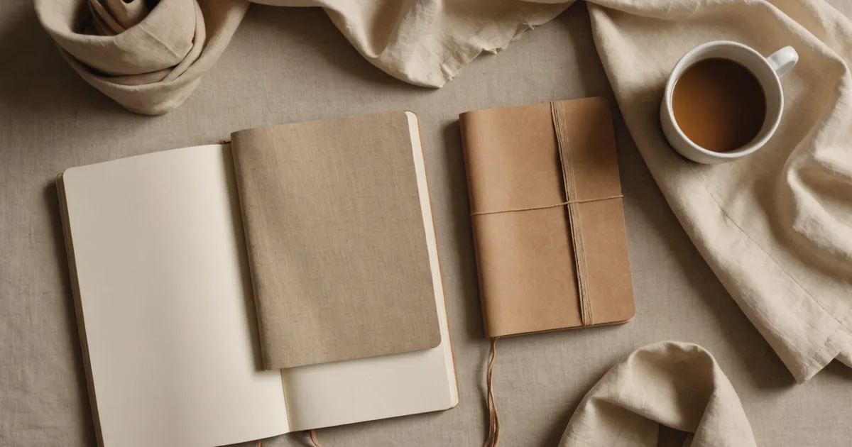 Editorial flat lay: styling notes, fabric samples and garment close-up