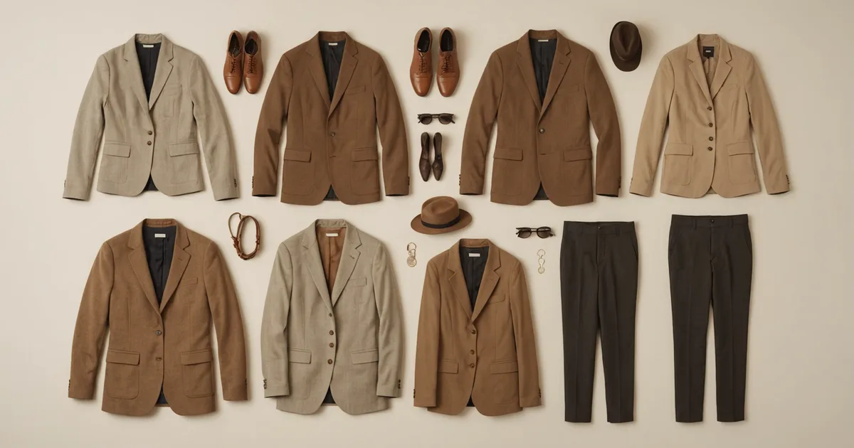 Capsule wardrobe edit: six key pieces arranged thoughtfully on a clean surface