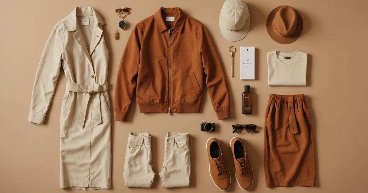 Concept: diverse group browsing fashion discovery, warm editorial tones